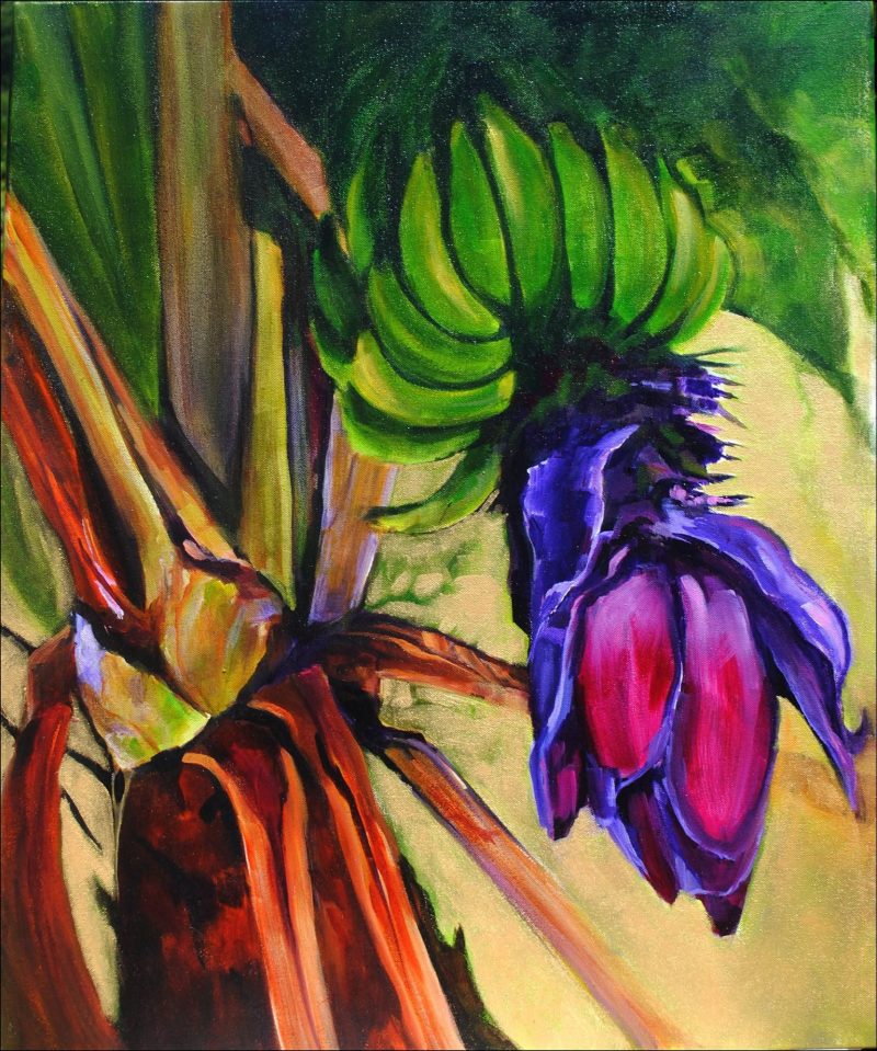 Banana Flower, painting by Phyllis Charles
