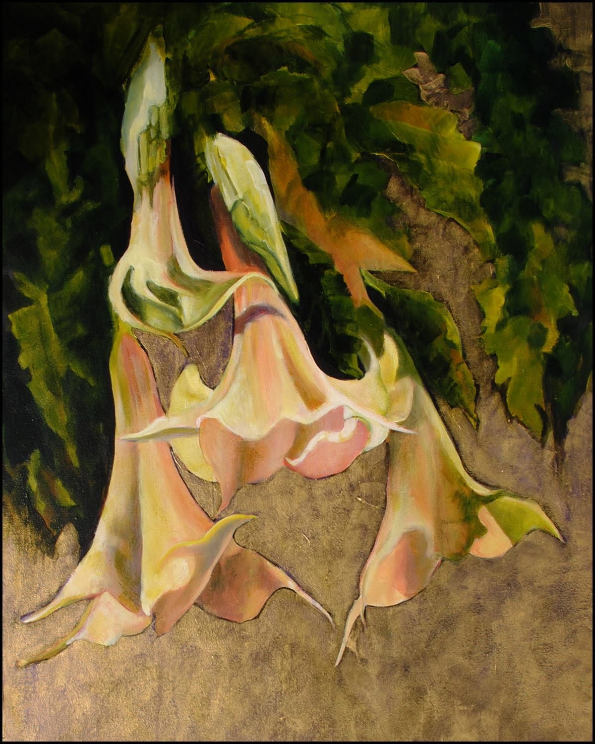 Brugmansia 4, painting by Phyllis Charles