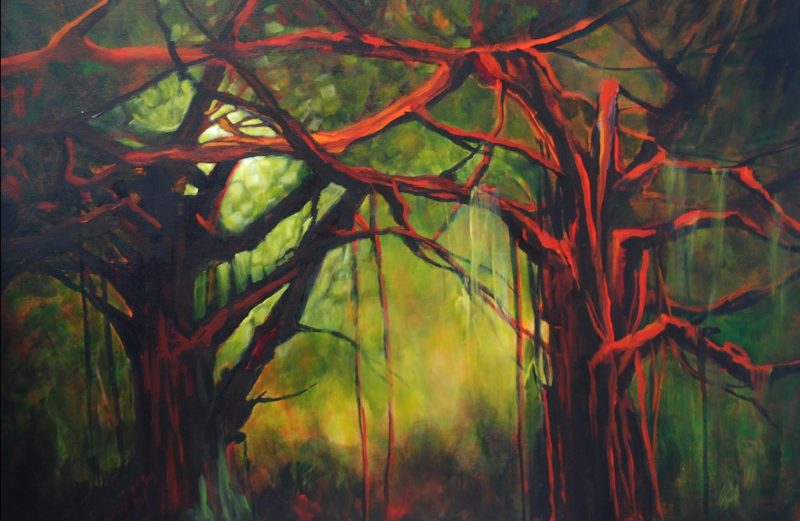 Ficus Grove, painting by Phyllis Charles