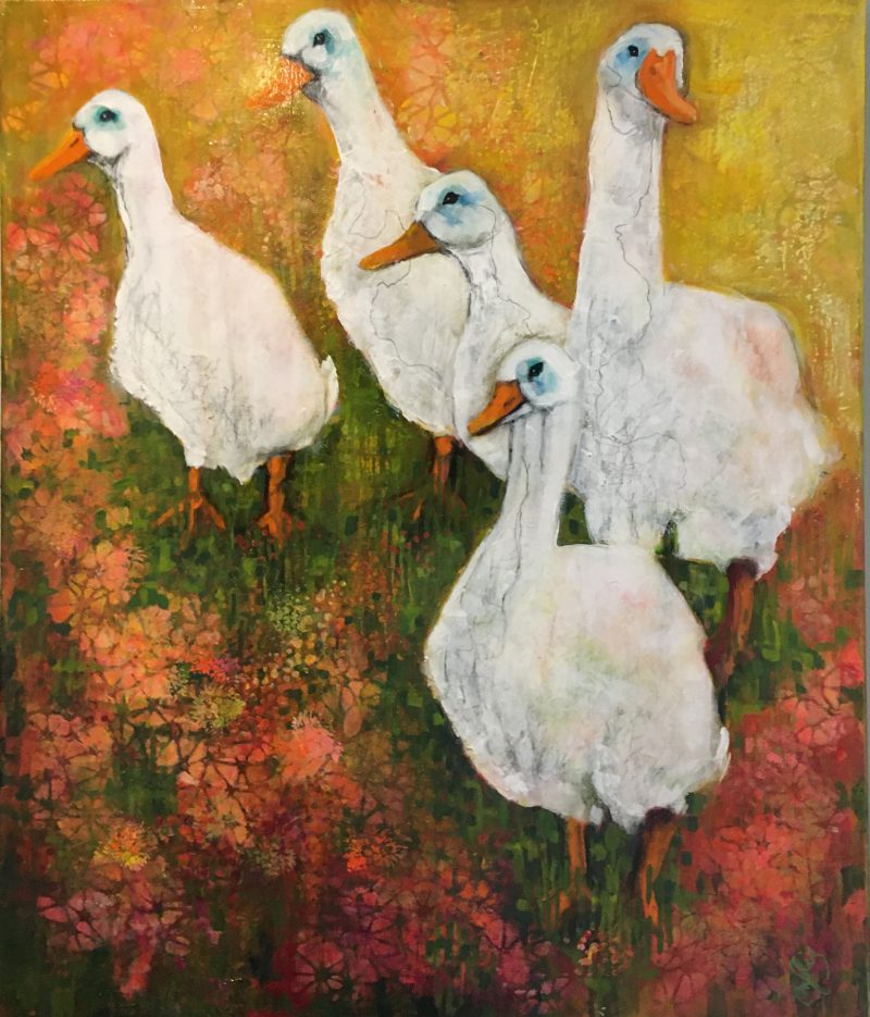 Quackers, painting by Phyllis Charles