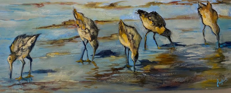 Shore Birds, painting by Phyllis Charles