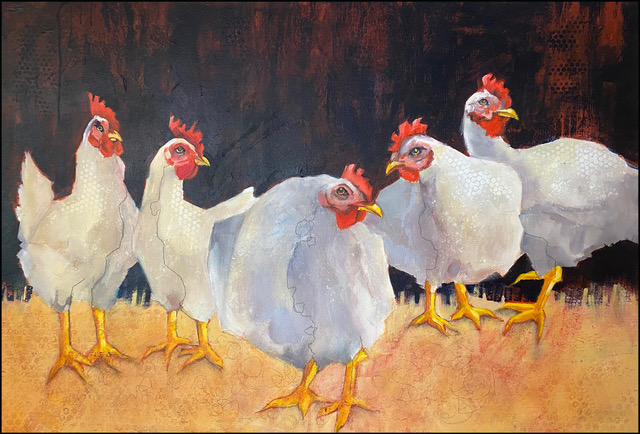 The Committee, painting by Phyllis Charles