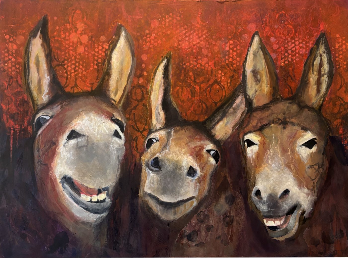 Boys Night Out, painting by Phyllis Charles