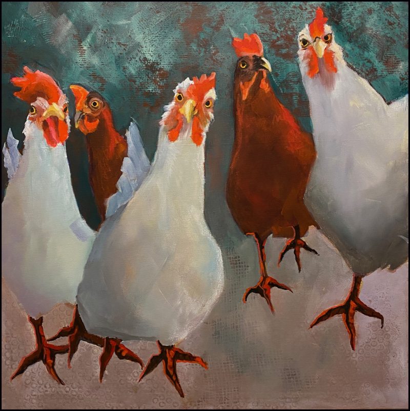 HOA Board, painting by Phyllis Charles