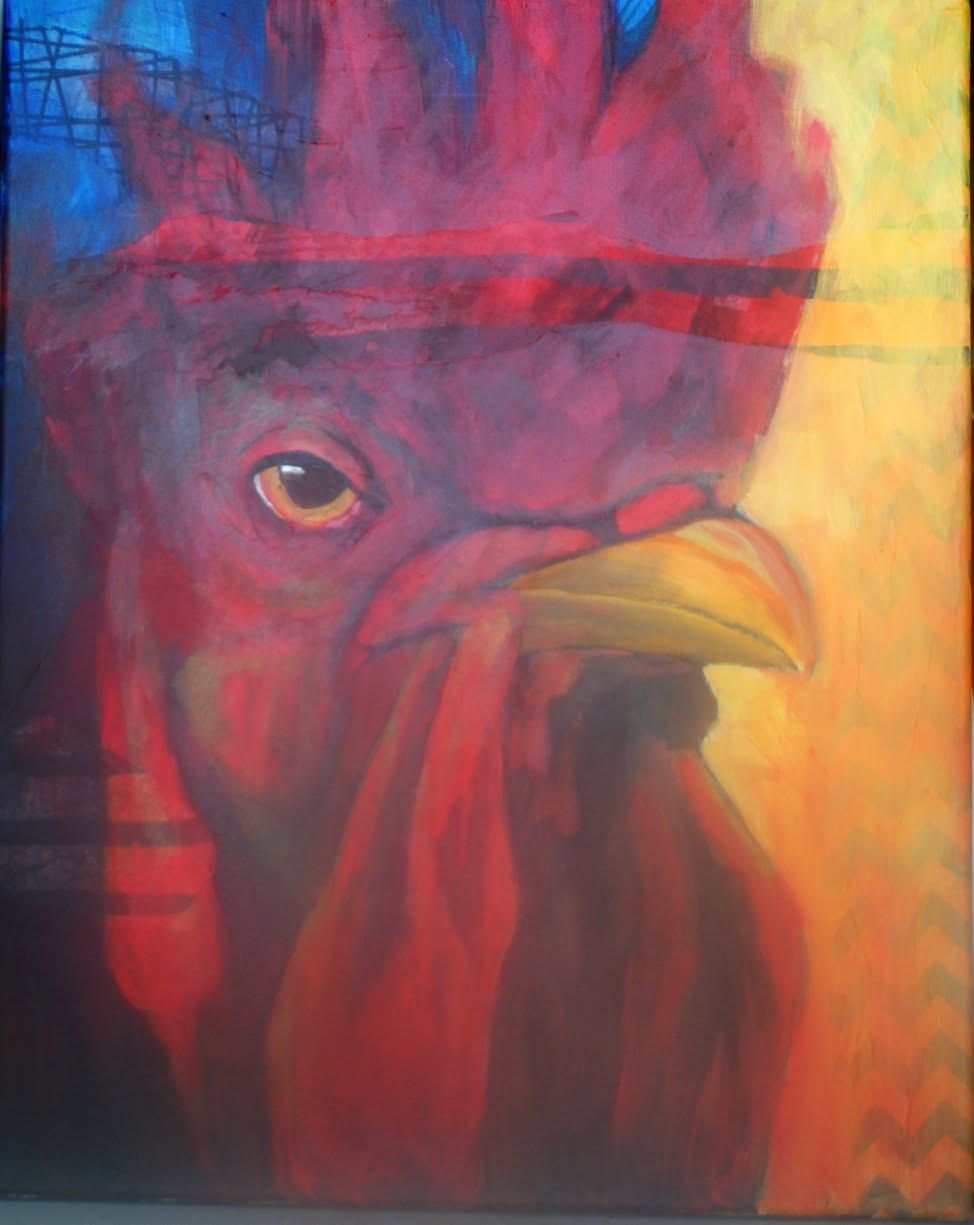My Rooster, painting by Phyllis Charles