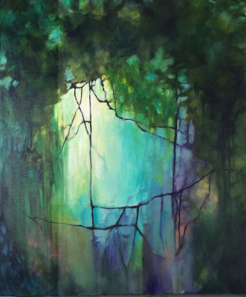 Rainforest 2, painting by Phyllis Charles