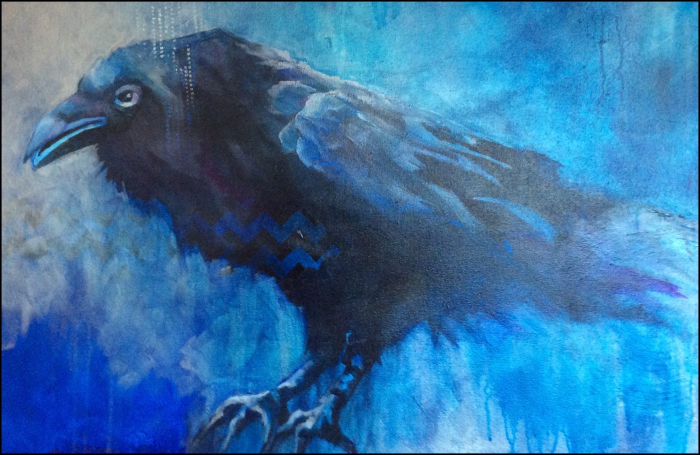 So Who Invited Edgar Anyway?, painting by Phyllis Charles