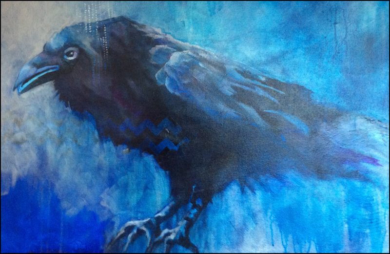 So Who Invited Edgar Anyway?, painting by Phyllis Charles