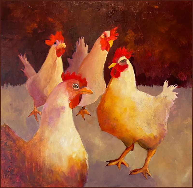 The Bridge Club, painting by Phyllis Charles