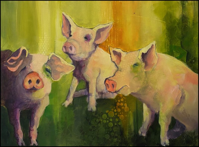 Waiting for Cupcakes, painting by Phyllis Charles