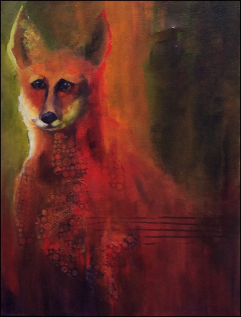 Watching, painting by Phyllis Charles